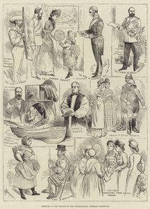 Schetsen bij de opening van de Internationale Visserijtentoonstelling